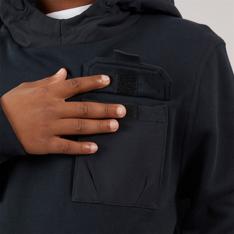 Lyle And Scott Boys Ripstop Pocket Hoodie Z271 Dark Navy - Image 3