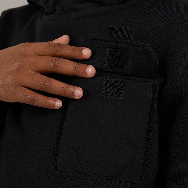Lyle And Scott Boys Ripstop Pocket Hoodie Z865 Jet Black - Image 3