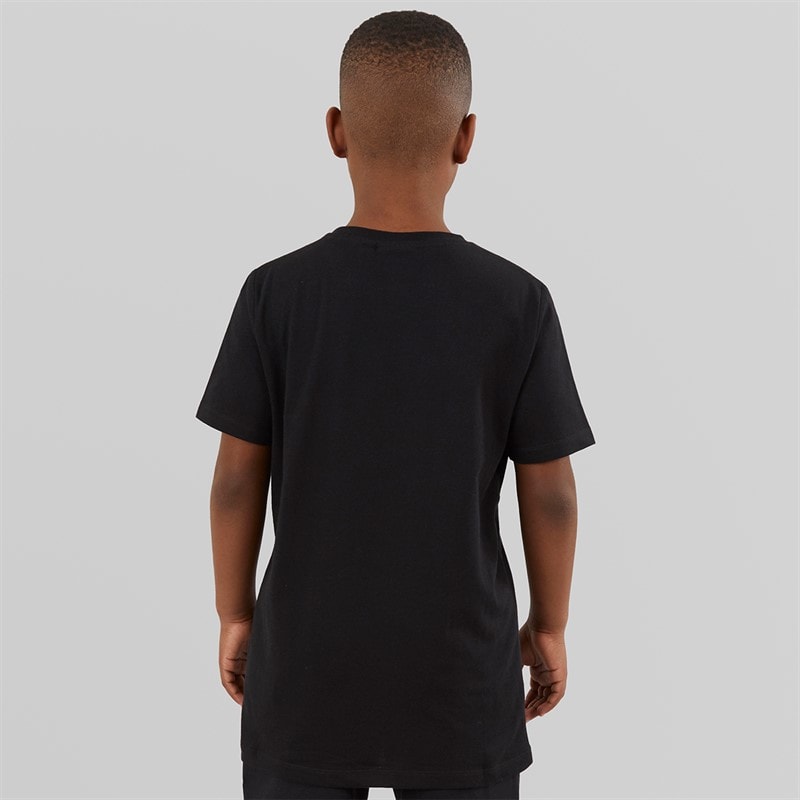 Lyle And Scott Boys Land Scott L&S Monogram T-Shirt Z865 Jet Black - Image 2