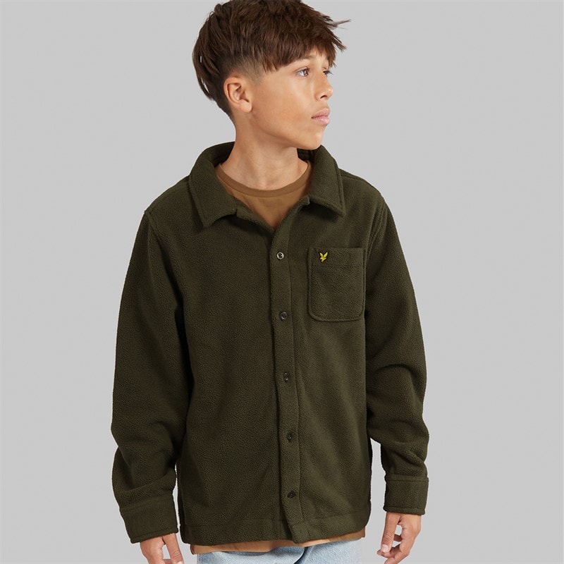 Lyle And Scott Boys Polar Fleece Shirt Deep Depths