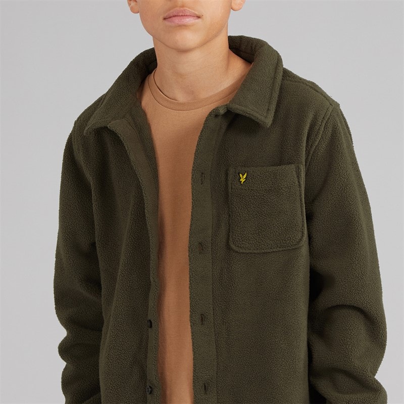Lyle And Scott Boys Polar Fleece Shirt Deep Depths - Image 3