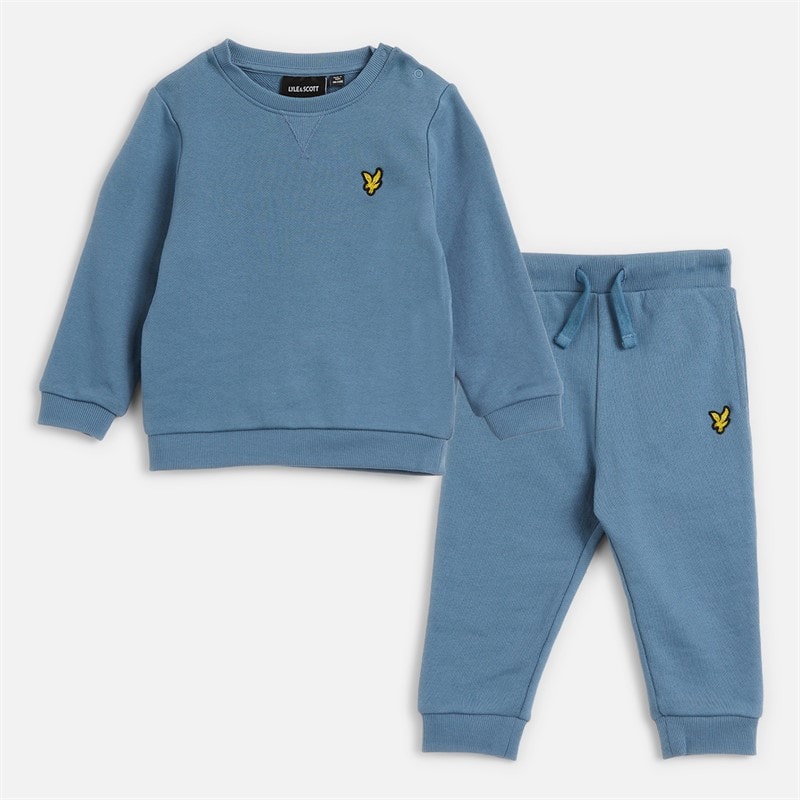 Lyle And Scott Boys Sweatshirt And Joggers Set Ocean Sky - Image 1