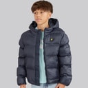 Lyle And Scott Boys Cropped Puffer Coat Dark Navy