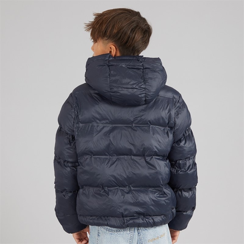 Lyle And Scott Boys Cropped Puffer Coat Dark Navy - Image 2