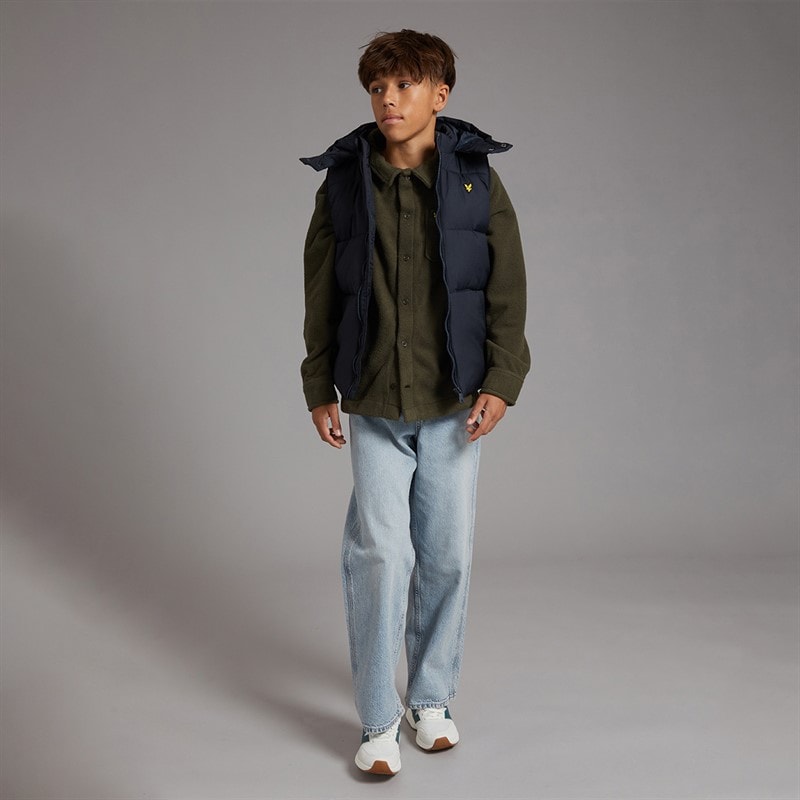 Lyle And Scott Boys Ripstop Quilted Gilet Dark Navy - Image 3