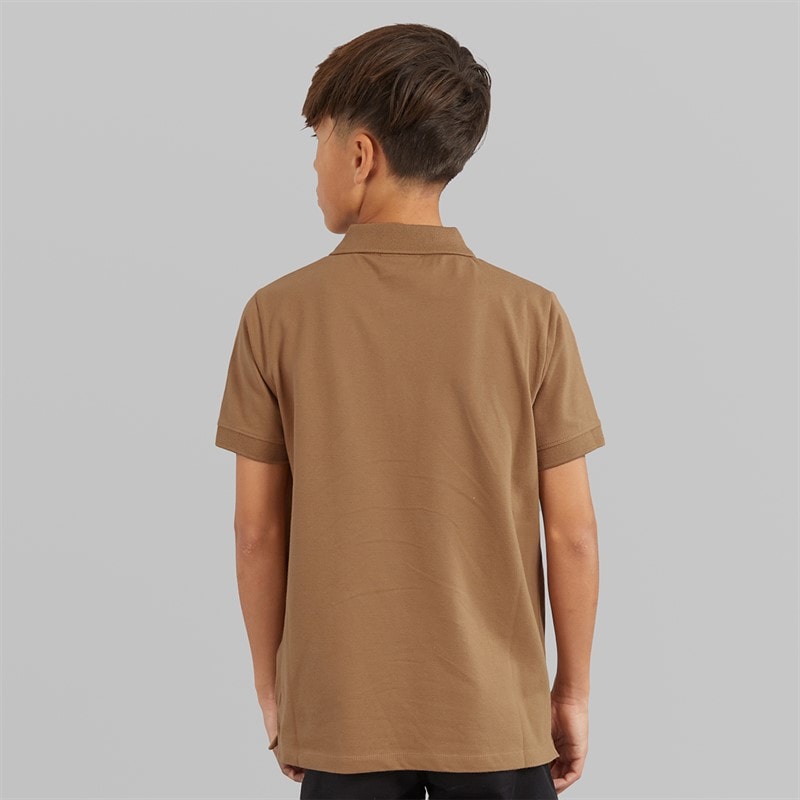 Lyle And Scott Boys Monogram Polo Shirt Tigers Eye - Image 2