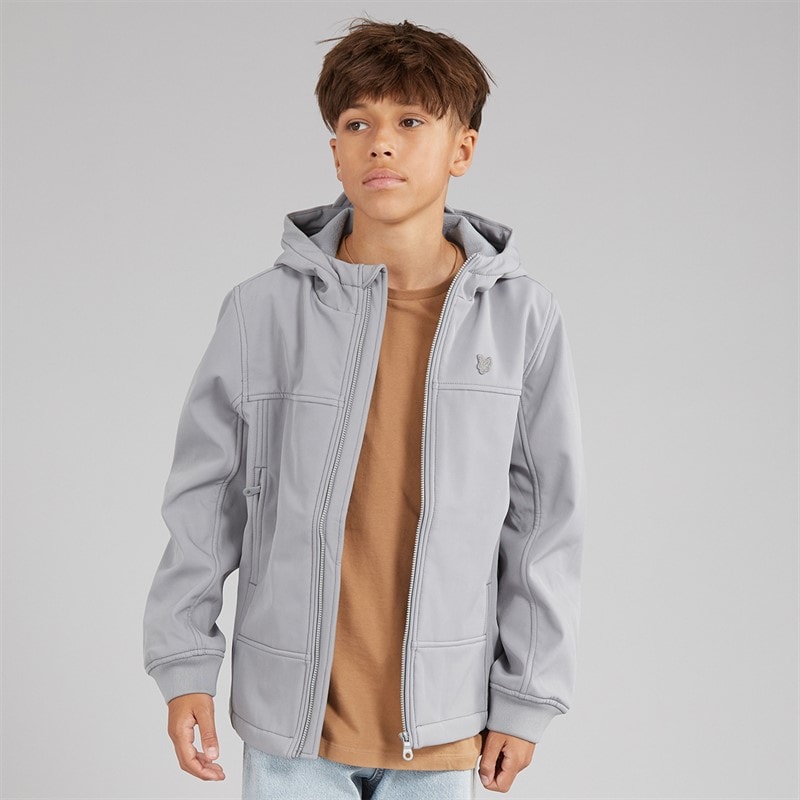 Lyle And Scott Boys Eagle Soft Shell Jacket Sharkskin