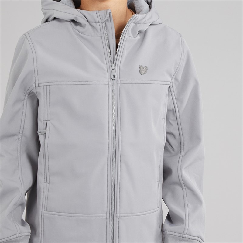 Lyle And Scott Boys Eagle Soft Shell Jacket Sharkskin - Image 3