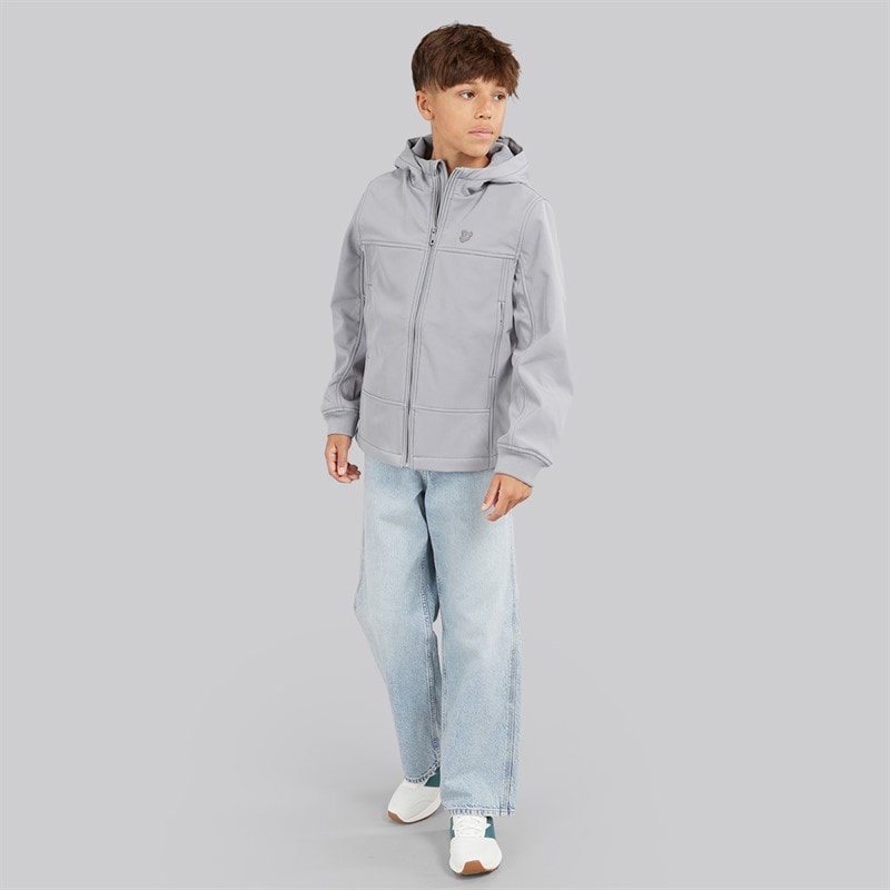 Lyle And Scott Boys Eagle Soft Shell Jacket Sharkskin - Image 4