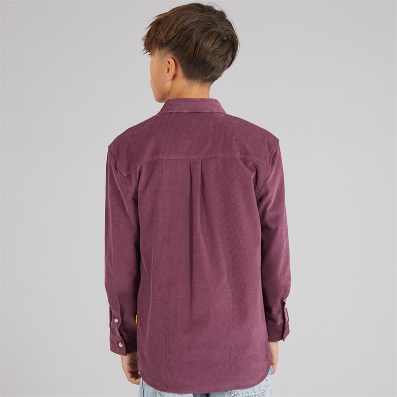 Lyle And Scott Boys Cord Shirt Dusky Maroon - Image 2