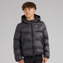 Lyle And Scott Boys Cropped Puffer Coat Jet Black