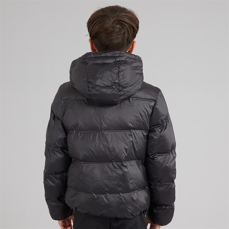 Lyle And Scott Boys Cropped Puffer Coat Jet Black - Image 2