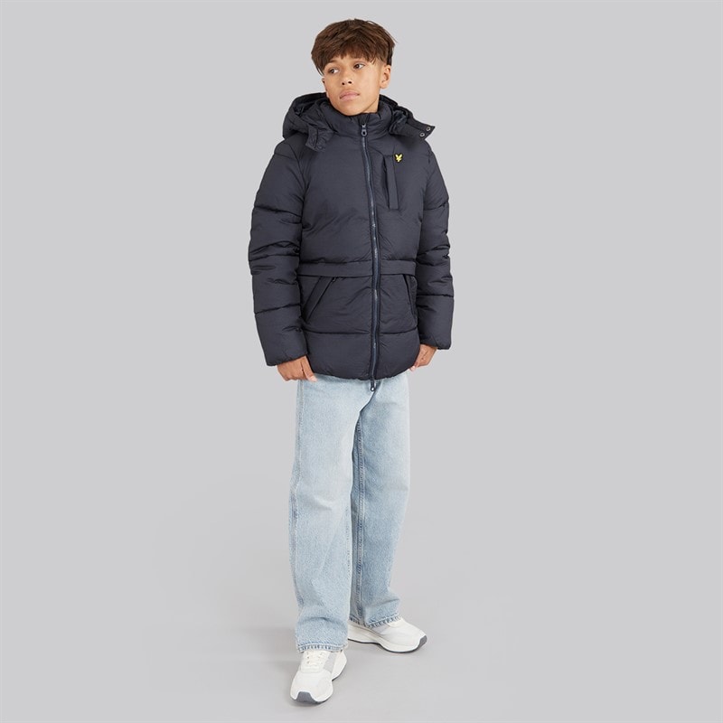 Lyle And Scott Boys Ripstop Quilted Puffer Coat Dark Navy - Image 4