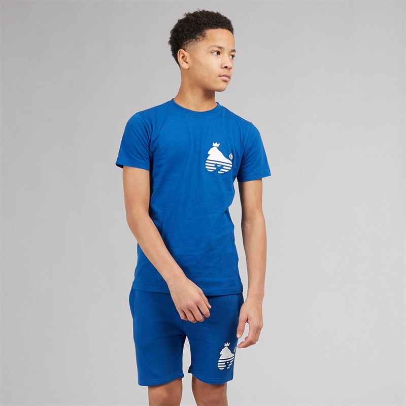 Money Boys Sport Ape T-Shirt And Shorts Set Royal Blue