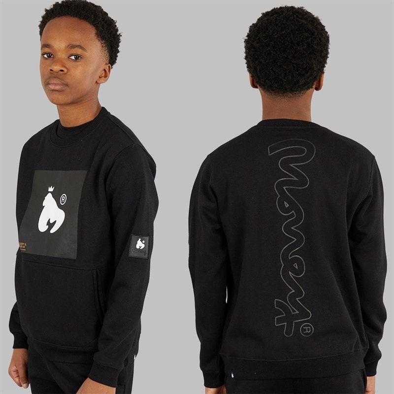 Money Boys Combo Patch T-Shirt Sweatshirt And Joggers Tracksuit Set Black - Image 4