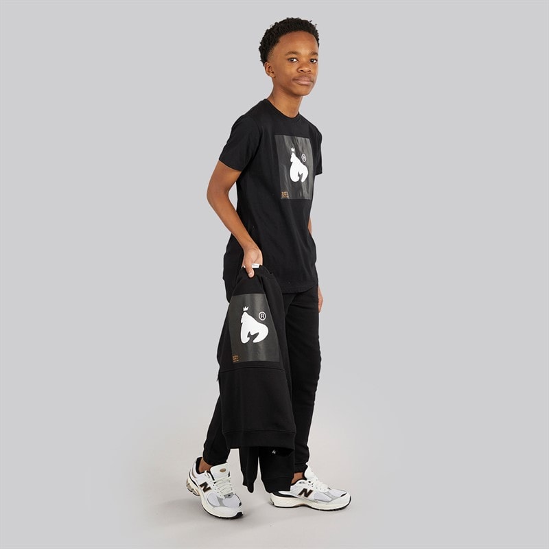 Money Boys Combo Patch T-Shirt Sweatshirt And Joggers Tracksuit Set Black - Image 5
