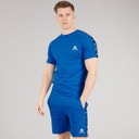 Money Mens Tap Sig T-Shirt And Shorts Set Royal Blue