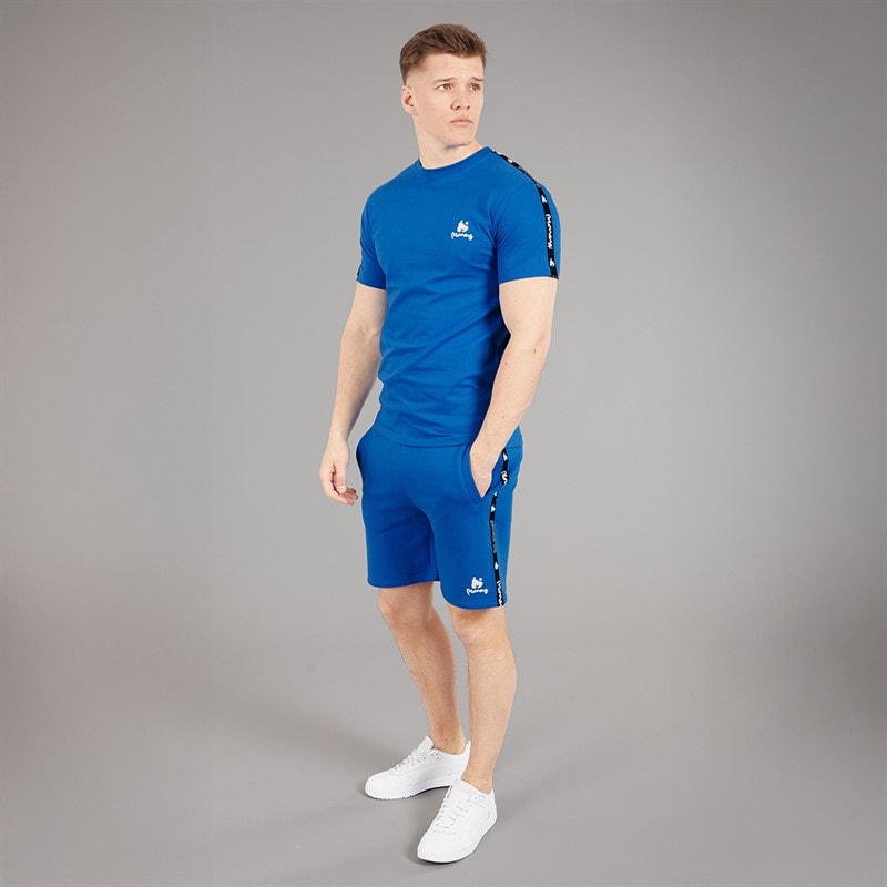 Money Mens Tap Sig T-Shirt And Shorts Set Royal Blue - Image 4