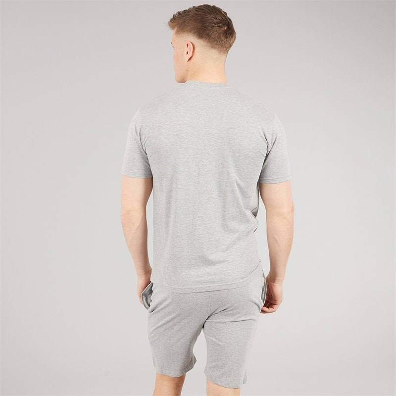 Money Mens Lounger T-Shirt And Shorts Set Grey - Image 2