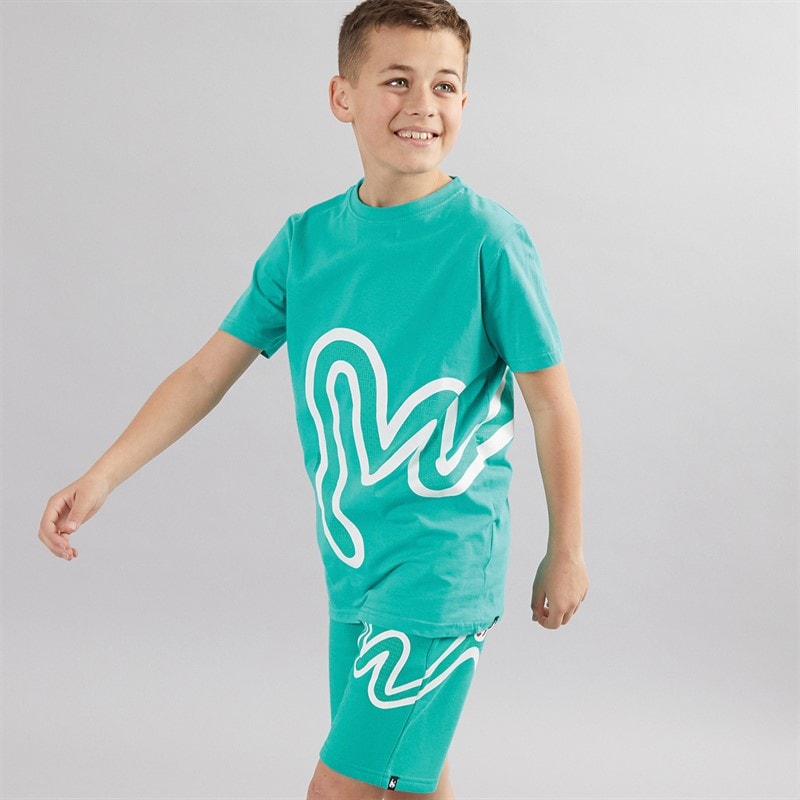 Money Boys Sig Star T-Shirt And Shorts Set Teal