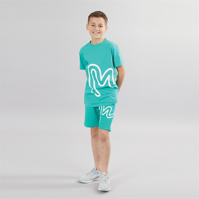 Money Boys Sig Star T-Shirt And Shorts Set Teal - Image 4