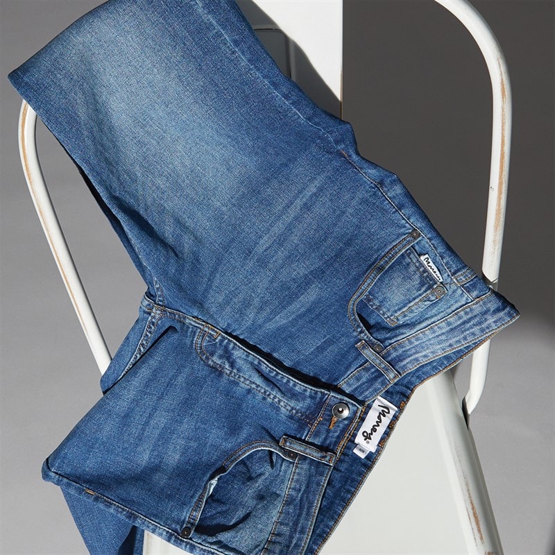Money Mens Ape Print Jeans Mid Wash - Image 5