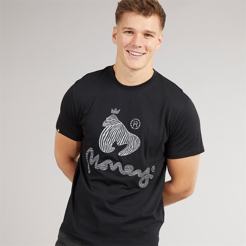 Money Mens Zebra Ape Sig T-Shirt Black - Image 1