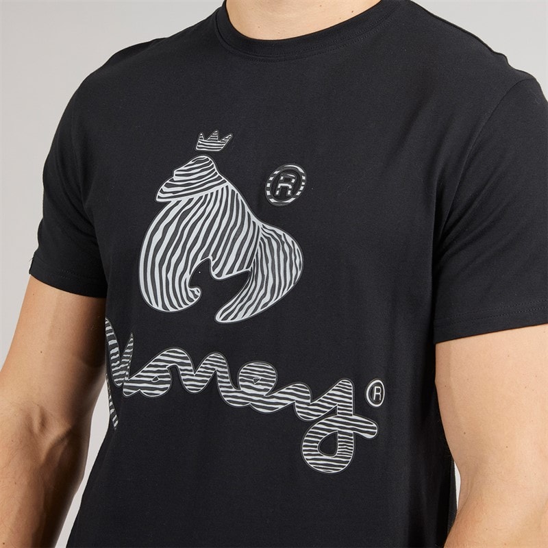 Money Mens Zebra Ape Sig T-Shirt Black - Image 3