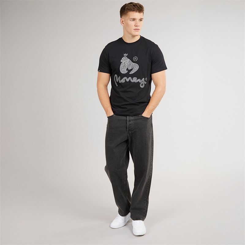 Money Mens Zebra Ape Sig T-Shirt Black - Image 4