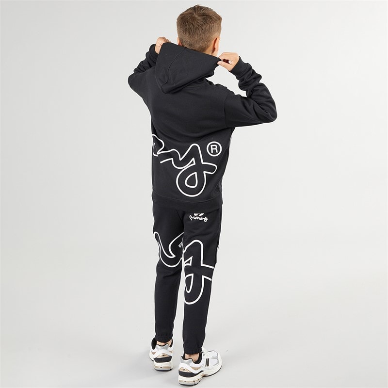 Money Boys Hidden Sig Hoodie And Joggers Tracksuit Black - Image 2