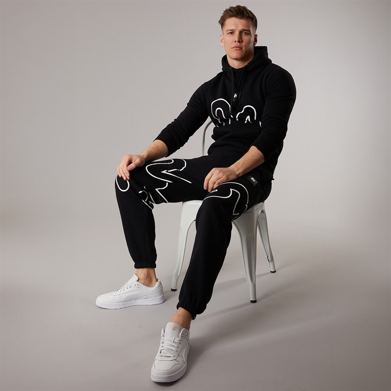 Money Mens Hidden Sig Three Piece Tracksuit Black - Image 3