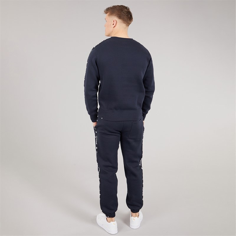 Money Mens Tape Crew Tracksuit Navy - Image 2