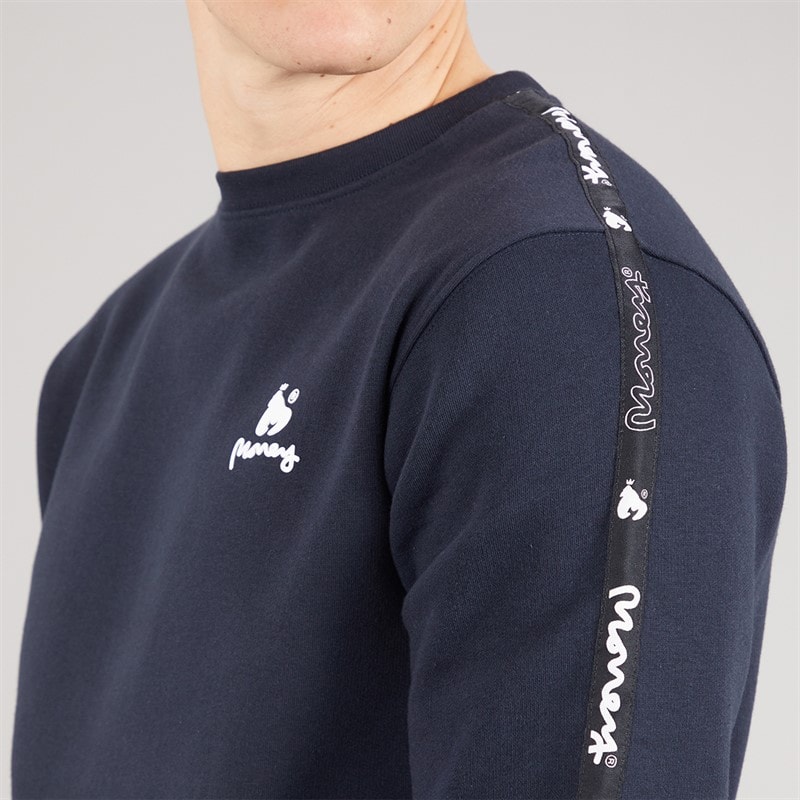 Money Mens Tape Crew Tracksuit Navy - Image 3