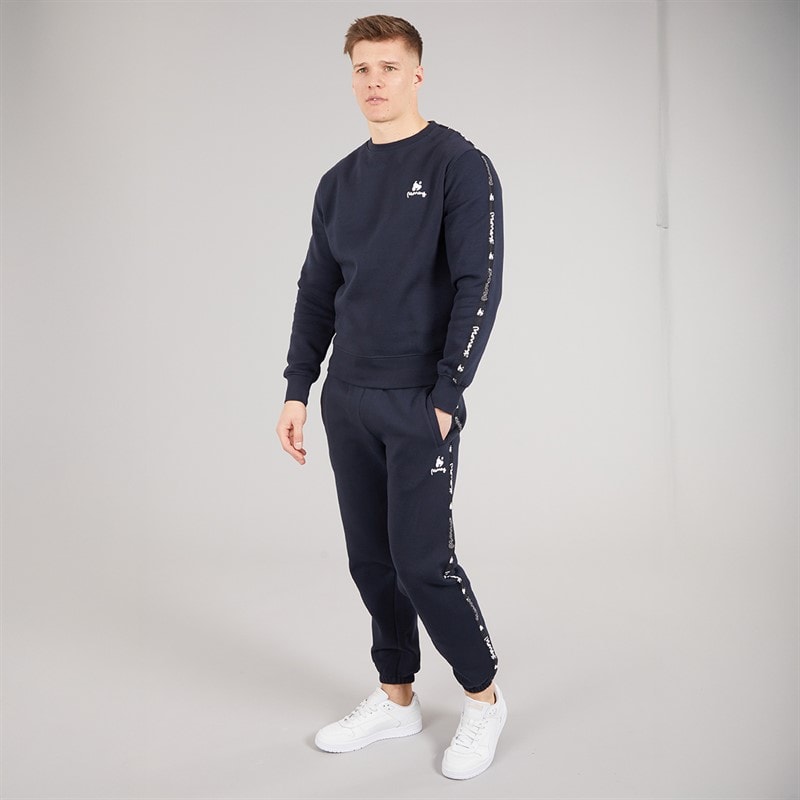 Money Mens Tape Crew Tracksuit Navy - Image 4