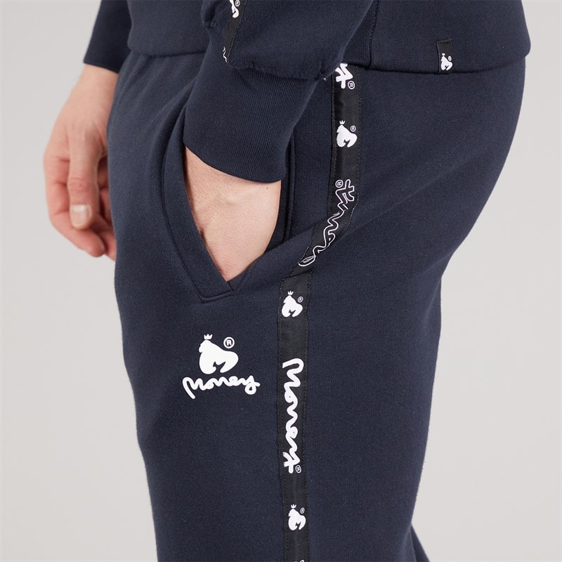 Money Mens Tape Crew Tracksuit Navy - Image 5