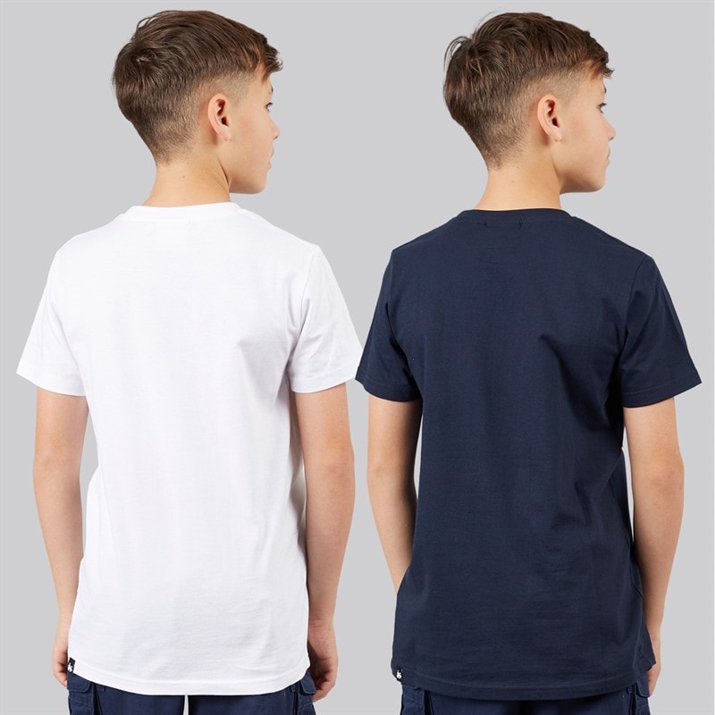 Money Boys Sig Camo And Multi Stack Two Pack T-Shirts Navy/White - Image 2