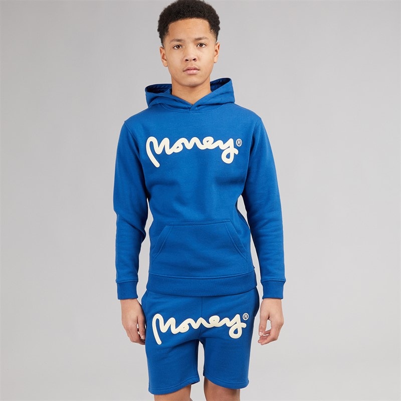 Money Boys Sport Ape Hoodie And Shorts Set Royal Blue - Image 1
