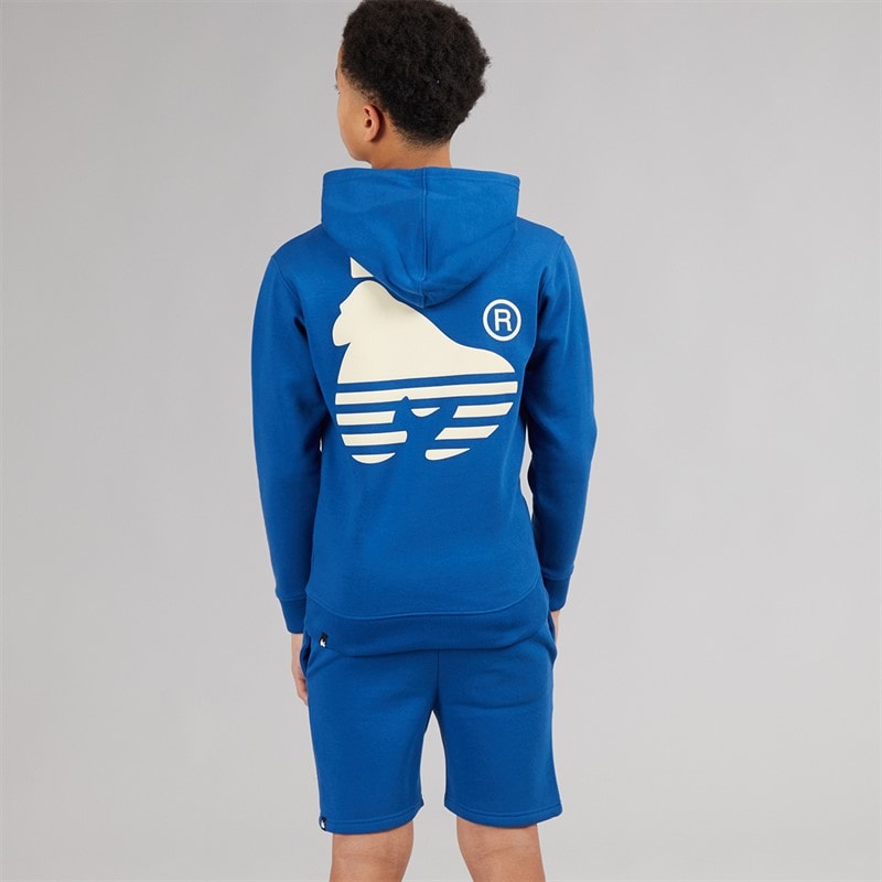 Money Boys Sport Ape Hoodie And Shorts Set Royal Blue - Image 2