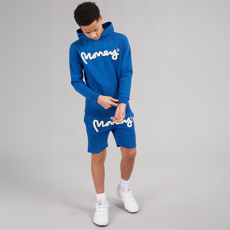 Money Boys Sport Ape Hoodie And Shorts Set Royal Blue - Image 3