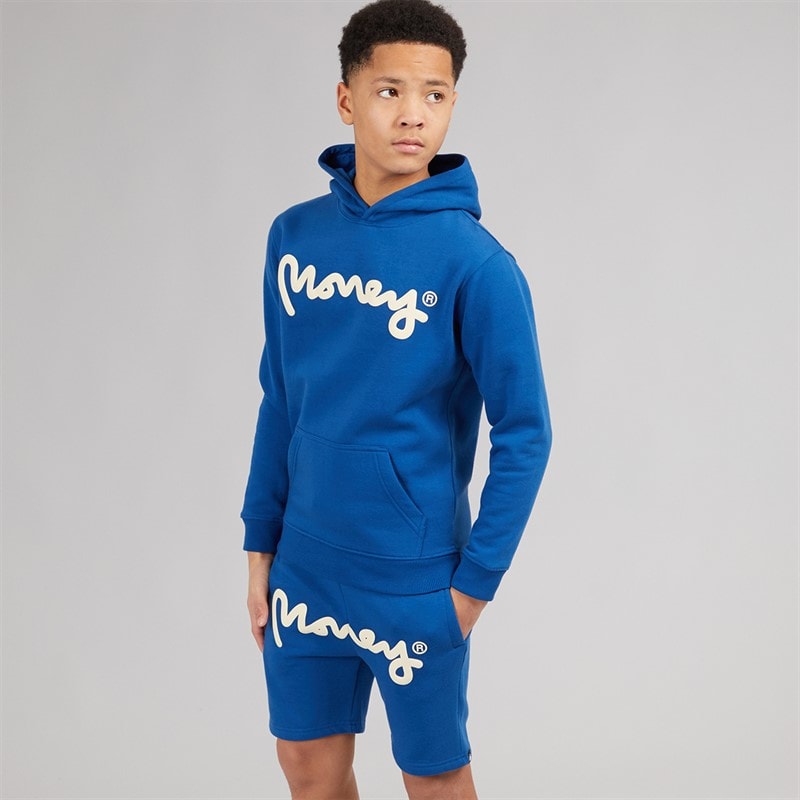 Money Boys Sport Ape Hoodie And Shorts Set Royal Blue - Image 4