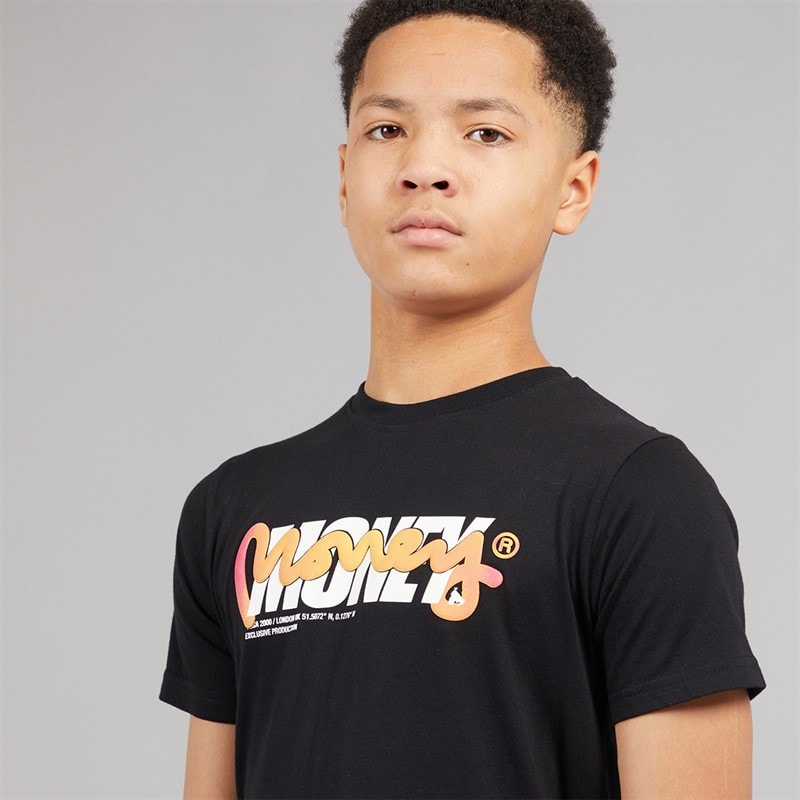 Money Boys Double Money T-Shirt And Shorts Set Black - Image 3