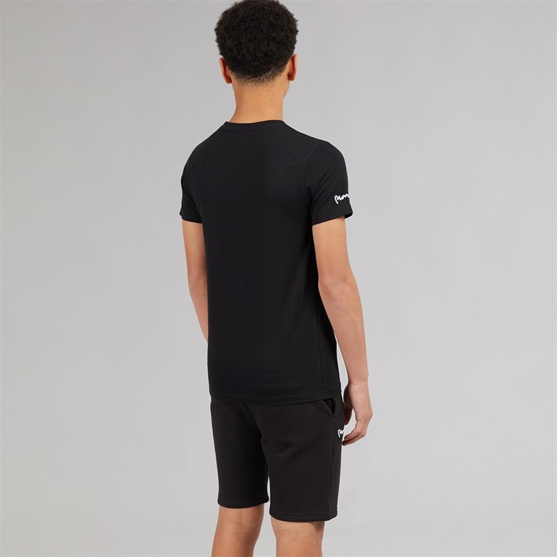 Money Boys Crest Logo T-Shirt And Shorts Set Black - Image 2