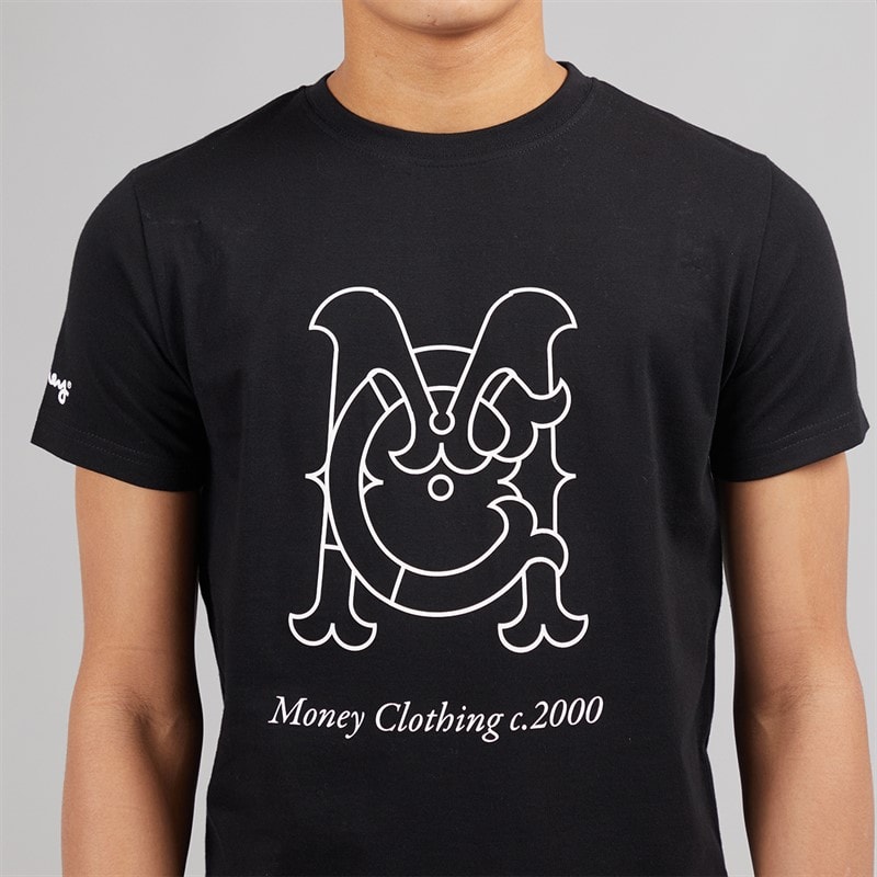 Money Boys Crest Logo T-Shirt And Shorts Set Black - Image 3