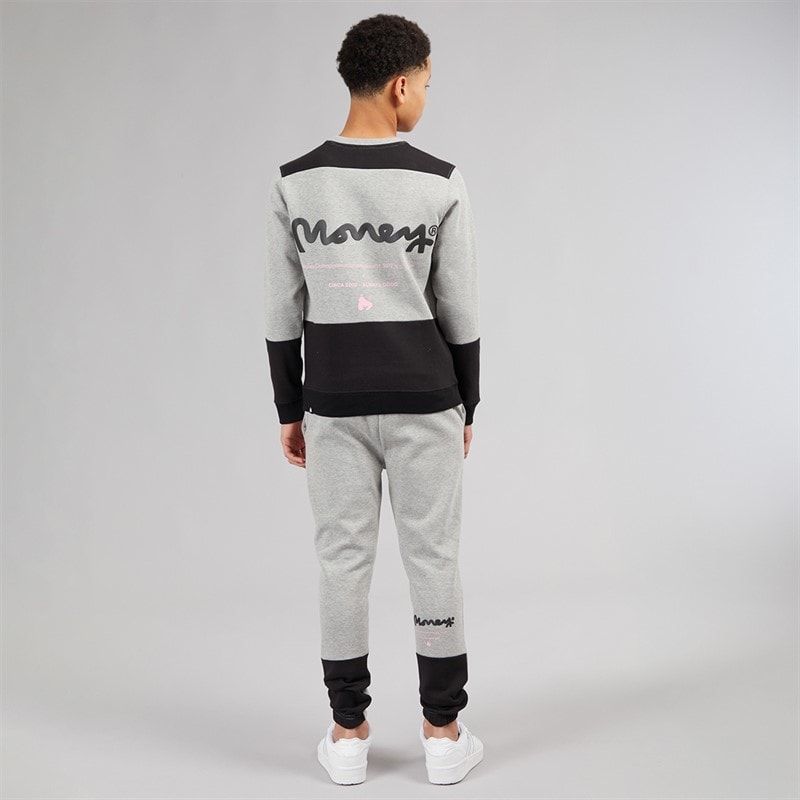 Money Boys Chop Sig Player Crew Tracksuit Grey - Image 2