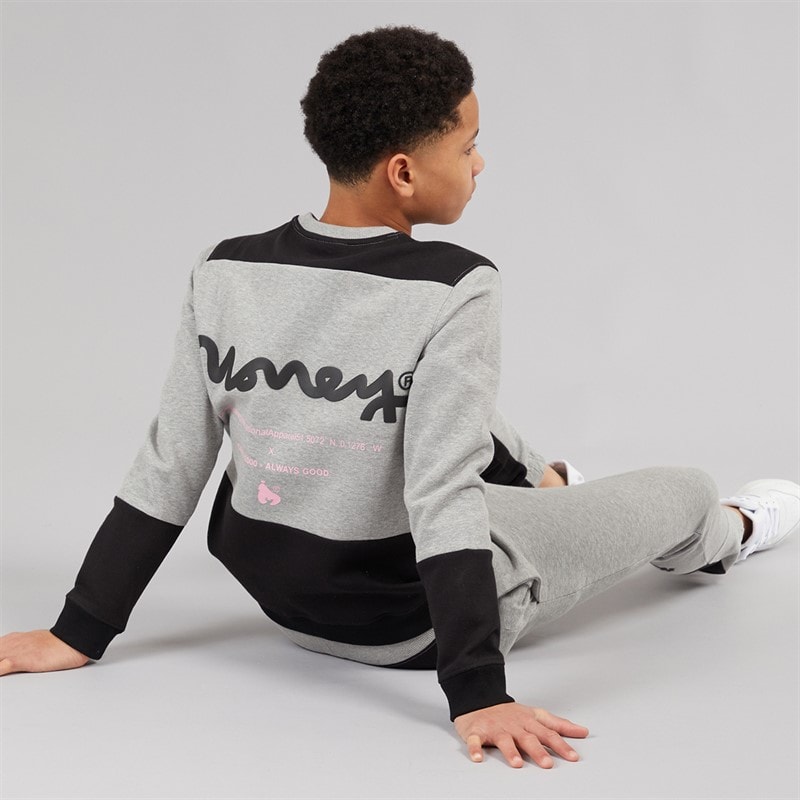 Money Boys Chop Sig Player Crew Tracksuit Grey - Image 3