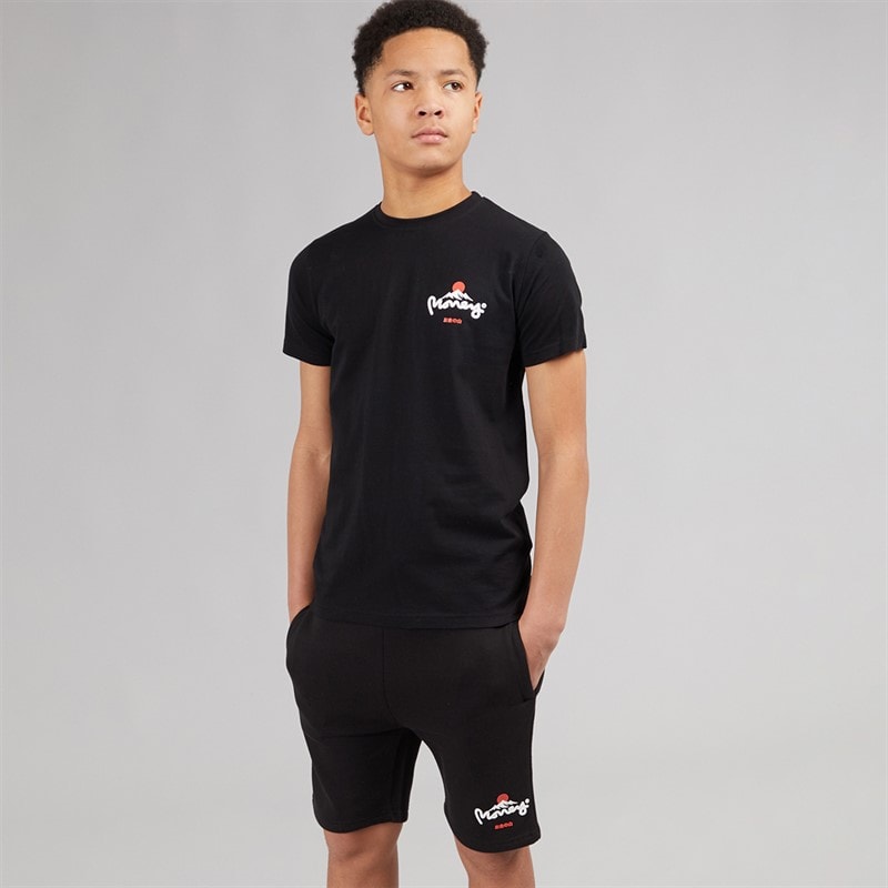 Money Boys Mountain T-Shirt And Shorts Set Black