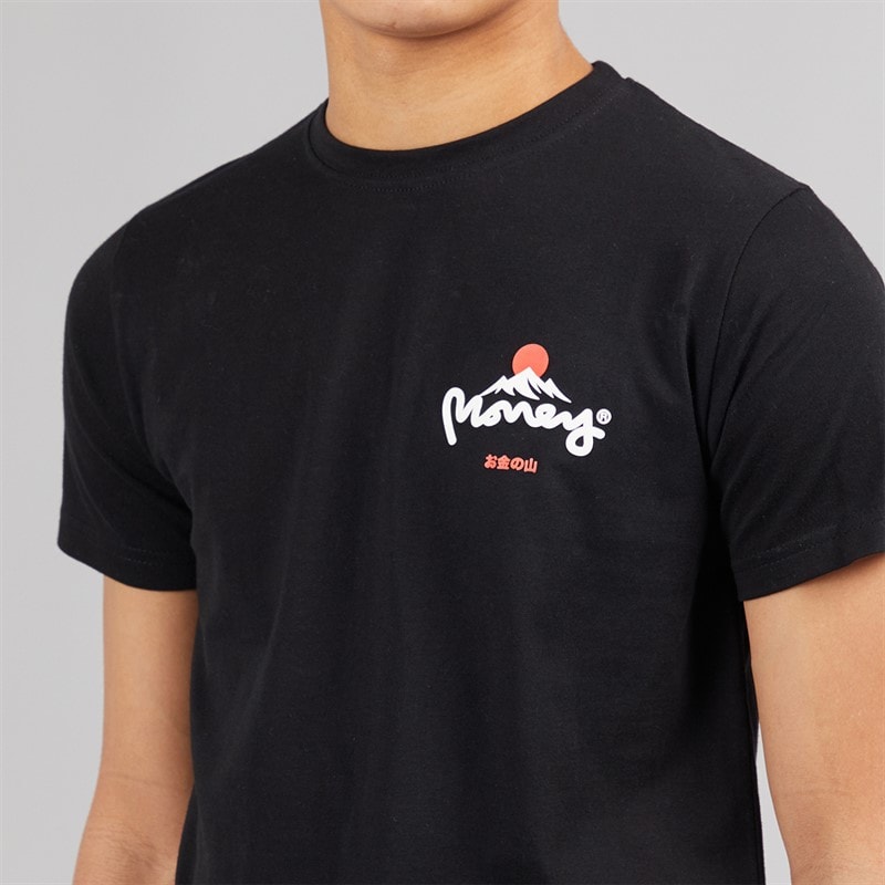 Money Boys Mountain T-Shirt And Shorts Set Black - Image 3