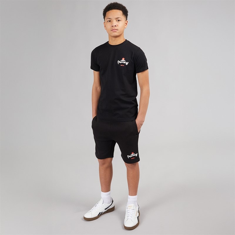Money Boys Mountain T-Shirt And Shorts Set Black - Image 4