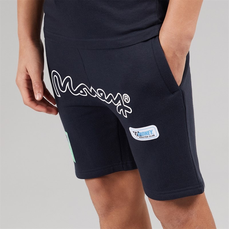 Money Boys Patch T-Shirt And Shorts Set Navy - Image 5