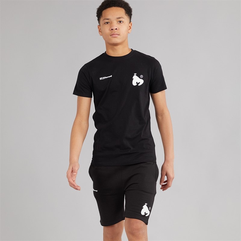 Money Boys Ape Sig T-Shirt And Shorts Set Black - Image 1